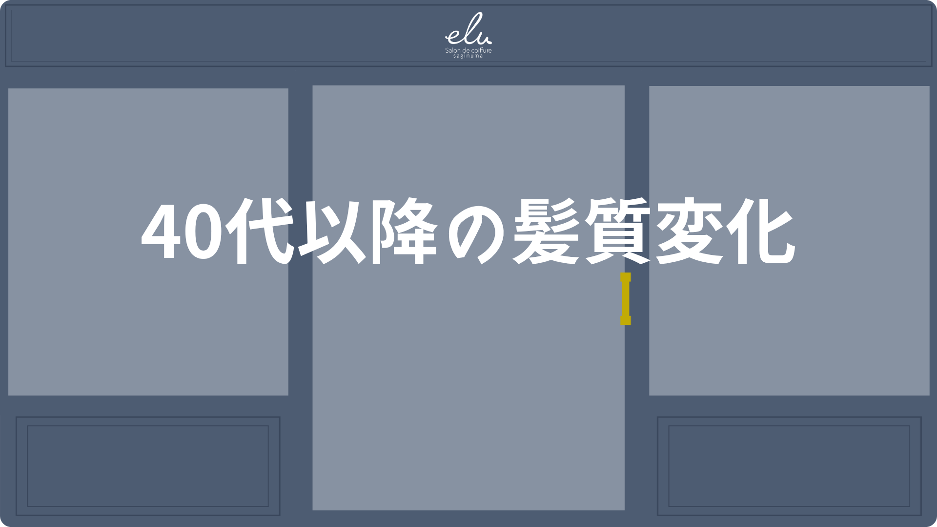 鷺沼の美容室elu鷺沼髪質の変化のブログ