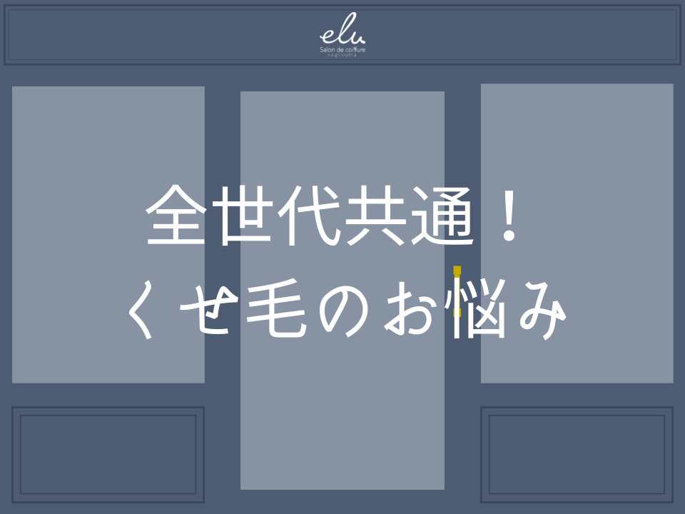鷺沼の美容室elu鷺沼でよく聞く年代別お悩みのブログ